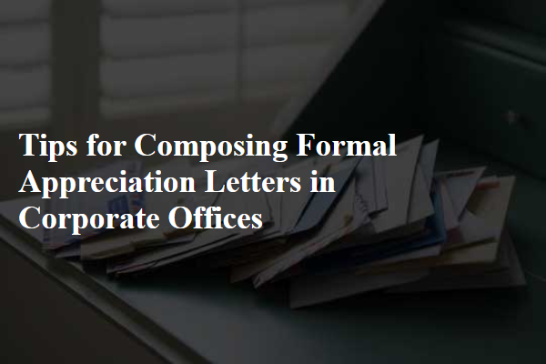 Tips for Composing Formal Appreciation Letters in Corporate Offices