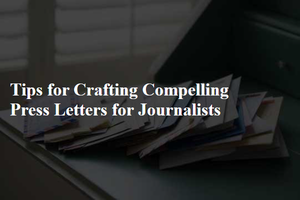 Tips for Crafting Compelling Press Letters for Journalists