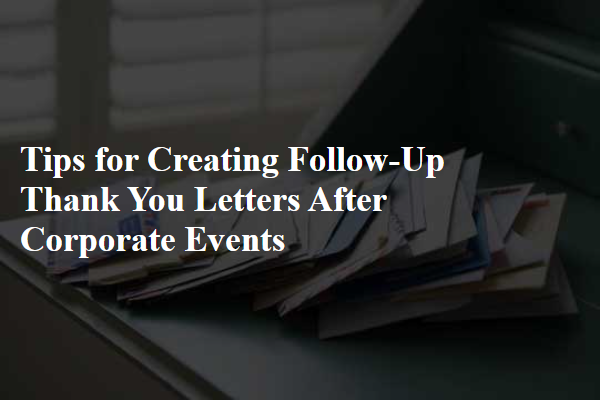 Tips for Creating Follow-Up Thank You Letters After Corporate Events