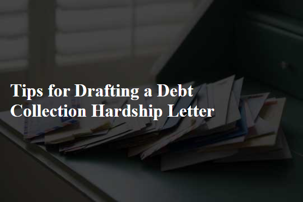 Tips for Drafting a Debt Collection Hardship Letter