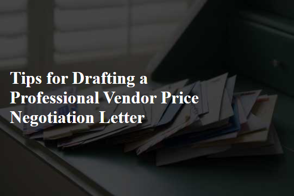 Tips for Drafting a Professional Vendor Price Negotiation Letter