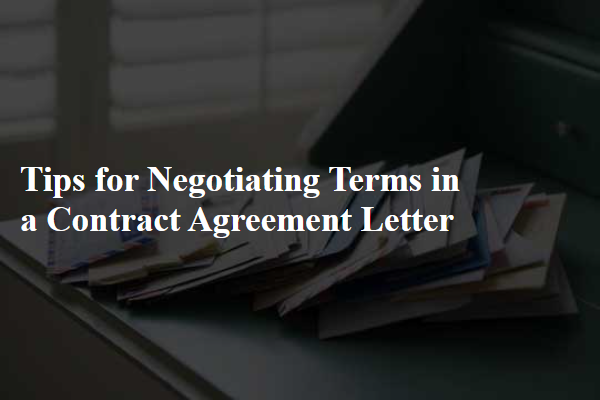 Tips for Negotiating Terms in a Contract Agreement Letter