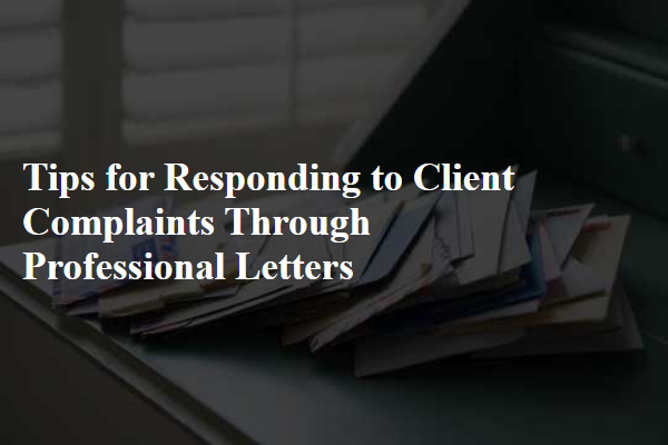 Tips for Responding to Client Complaints Through Professional Letters