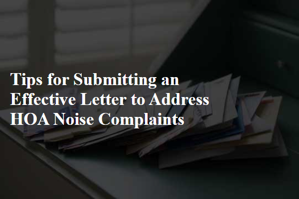 Tips for Submitting an Effective Letter to Address HOA Noise Complaints