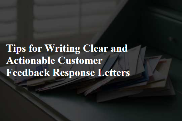 Tips for Writing Clear and Actionable Customer Feedback Response Letters