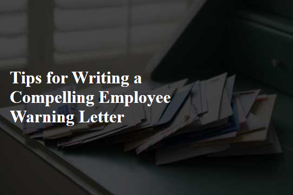 Tips for Writing a Compelling Employee Warning Letter