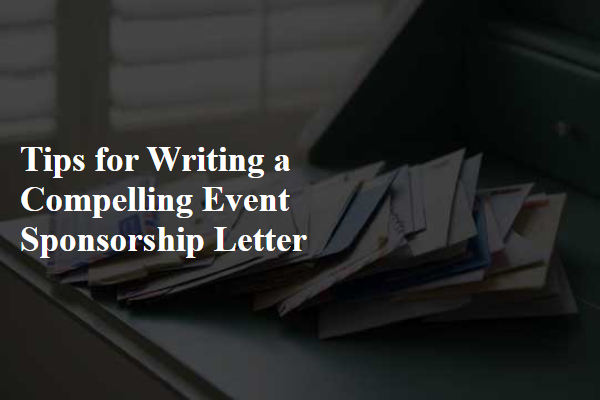 Tips for Writing a Compelling Event Sponsorship Letter