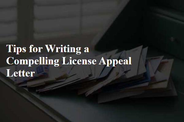 Tips for Writing a Compelling License Appeal Letter