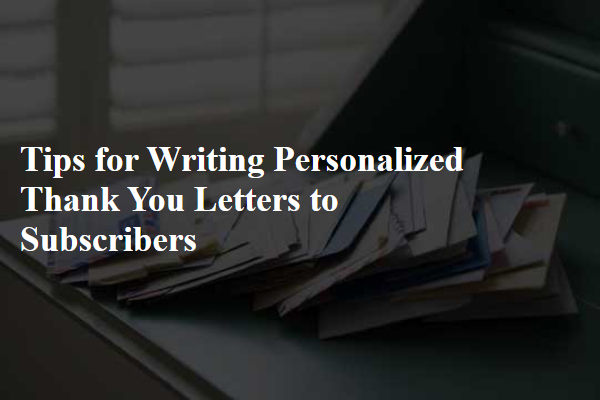 Tips for Writing Personalized Thank You Letters to Subscribers