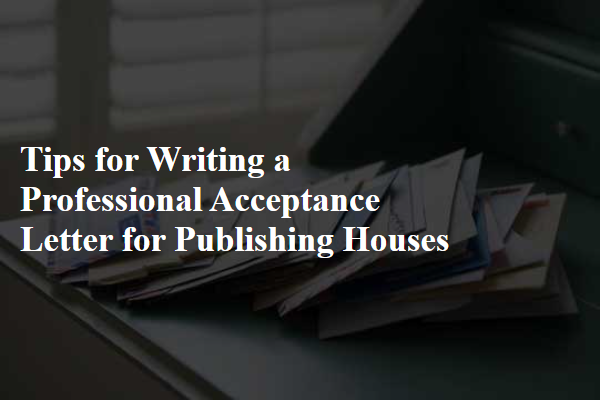 Tips for Writing a Professional Acceptance Letter for Publishing Houses