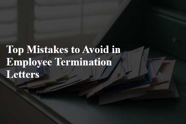 Top Mistakes to Avoid in Employee Termination Letters