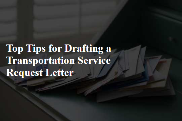 Top Tips for Drafting a Transportation Service Request Letter