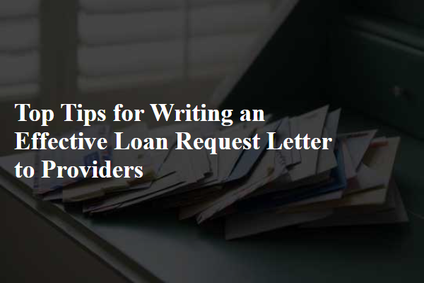 Top Tips for Writing an Effective Loan Request Letter to Providers