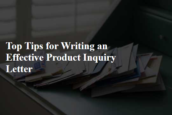 Top Tips for Writing an Effective Product Inquiry Letter