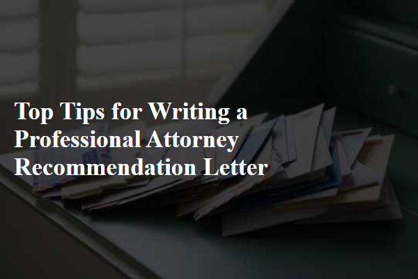 Top Tips for Writing a Professional Attorney Recommendation Letter