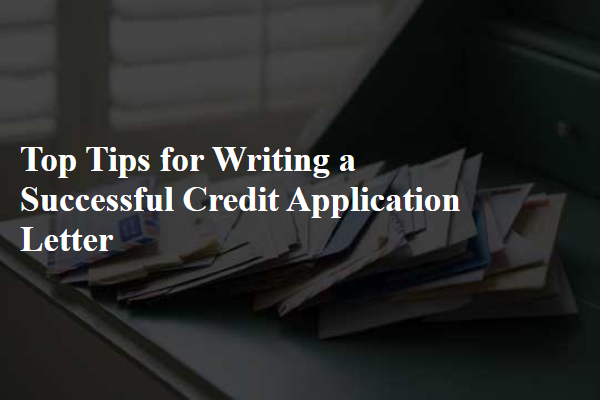 Top Tips for Writing a Successful Credit Application Letter