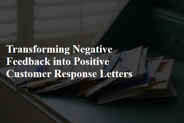 Transforming Negative Feedback into Positive Customer Response Letters