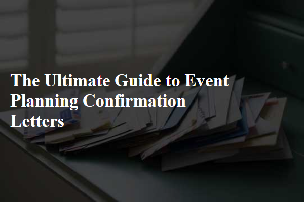 The Ultimate Guide to Event Planning Confirmation Letters