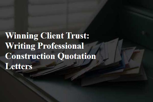 Winning Client Trust: Writing Professional Construction Quotation Letters