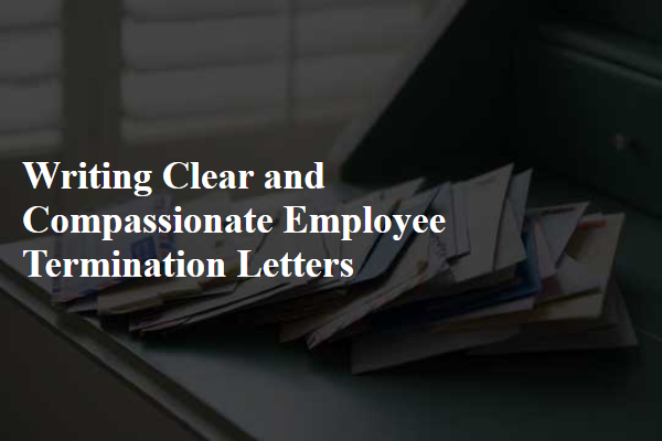 Writing Clear and Compassionate Employee Termination Letters