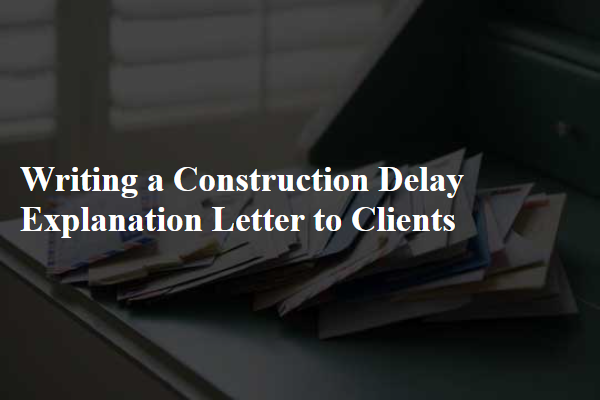 Writing a Construction Delay Explanation Letter to Clients