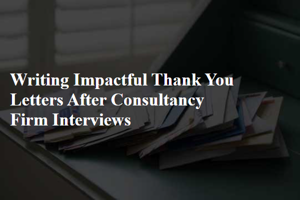 Writing Impactful Thank You Letters After Consultancy Firm Interviews