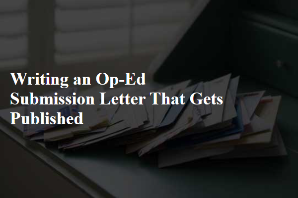 Writing an Op-Ed Submission Letter That Gets Published