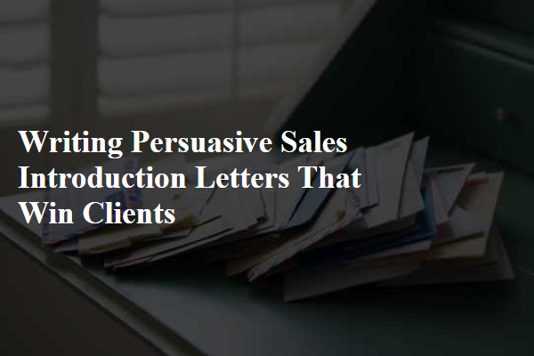 Writing Persuasive Sales Introduction Letters That Win Clients