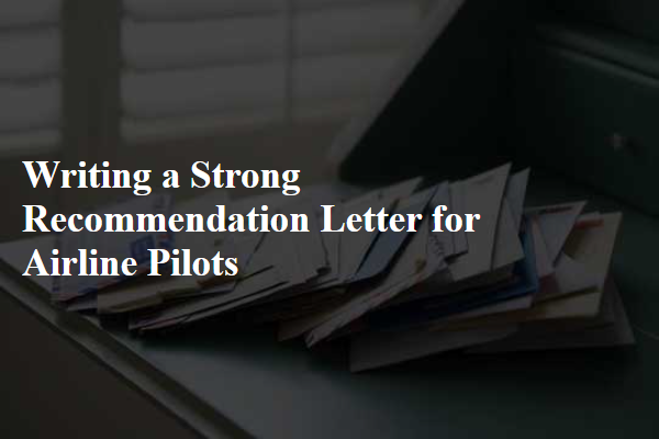 Writing a Strong Recommendation Letter for Airline Pilots