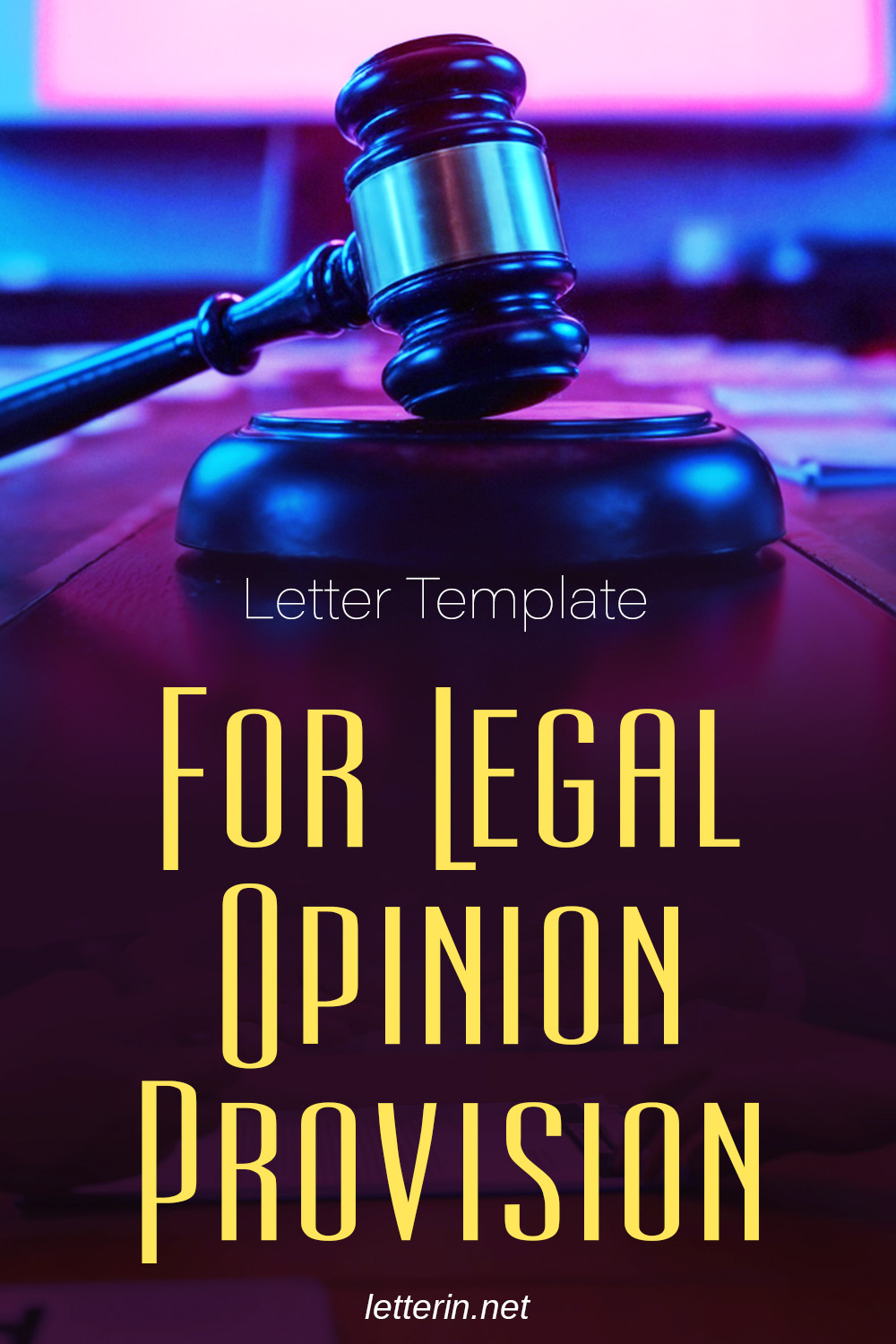 Letter Template For Legal Opinion Provision