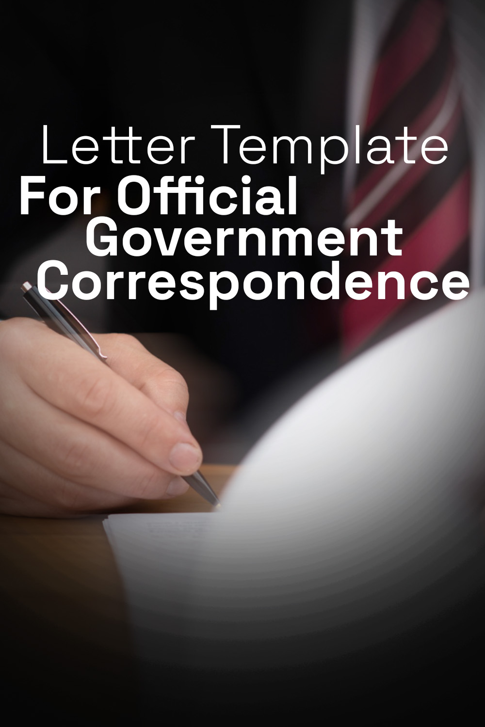 Letter Template For Official Government Correspondence