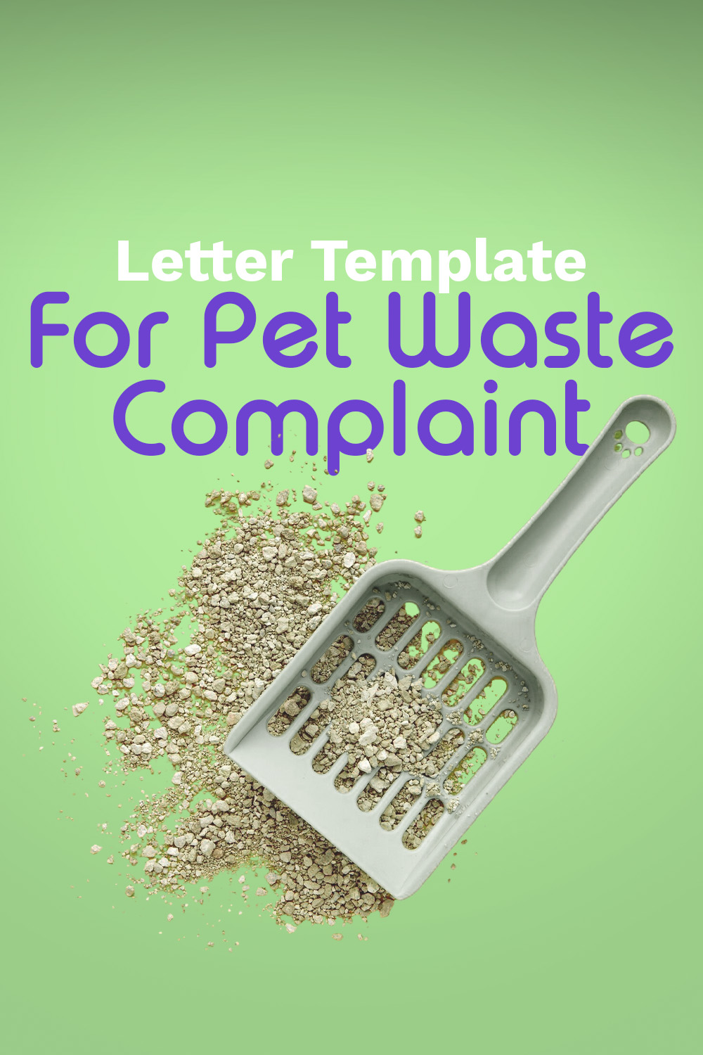 Letter Template For Pet Waste Complaint
