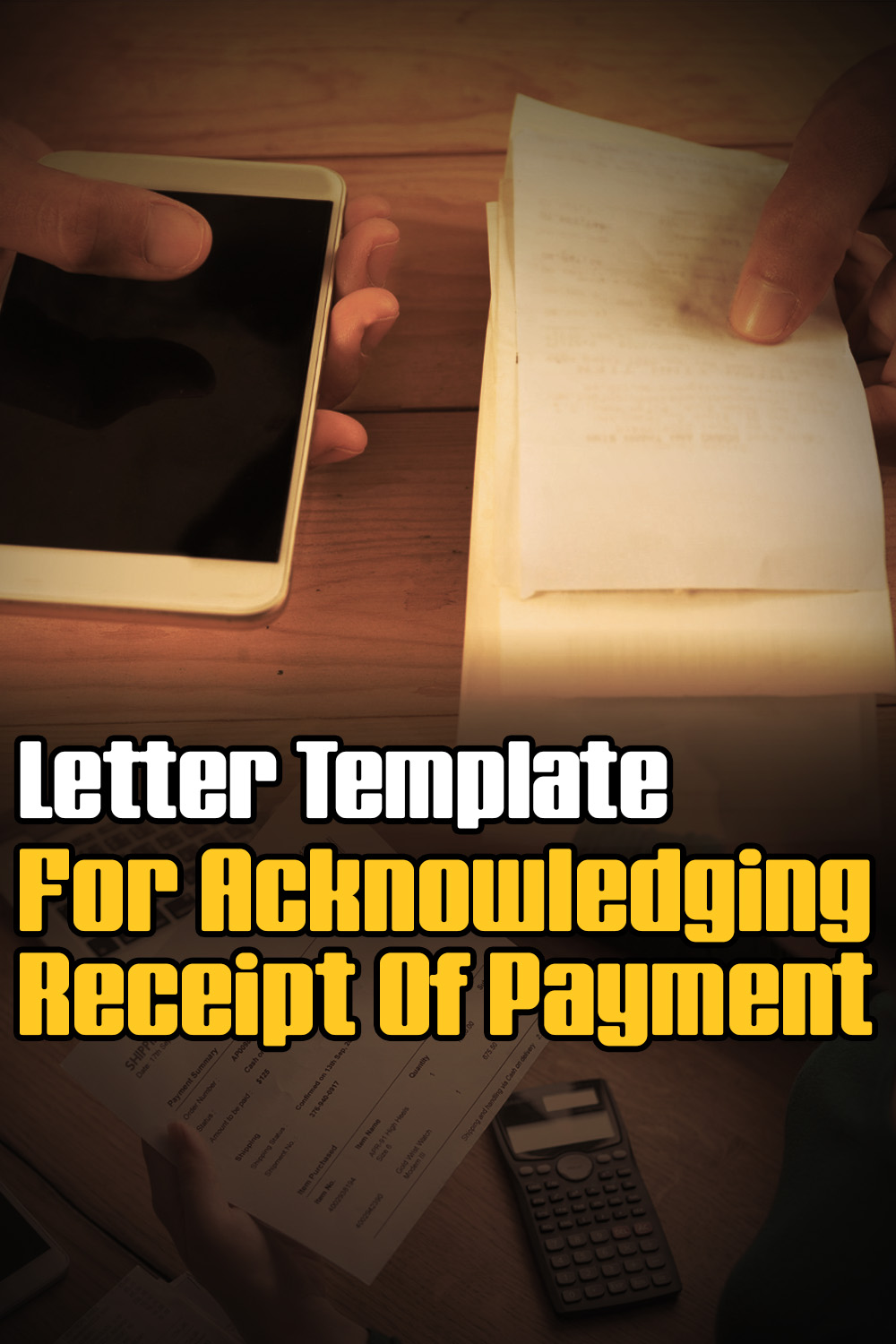 Letter Template For Acknowledging Receipt Of Payment