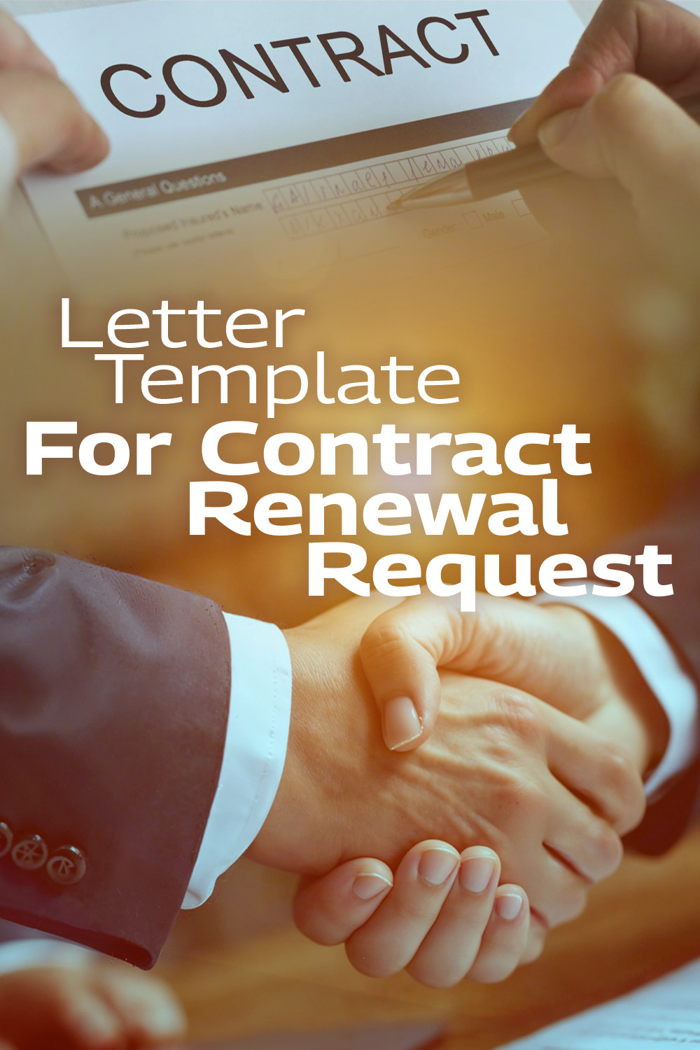 Letter Template For Contract Renewal Request
