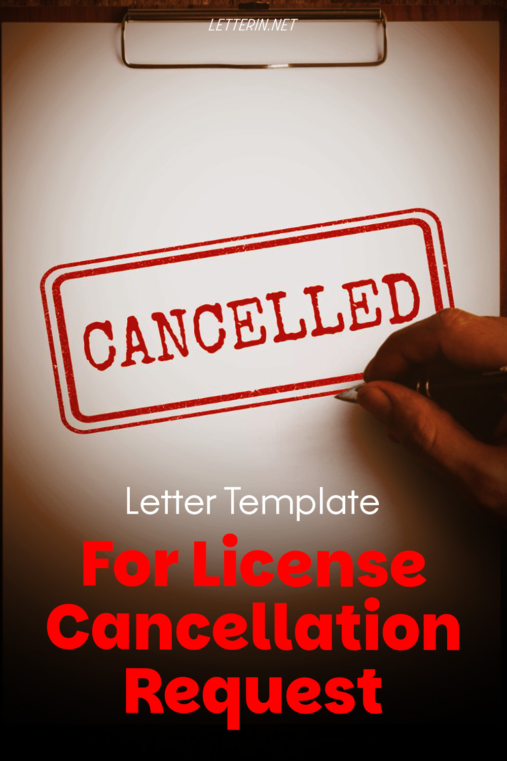 Letter Template For License Cancellation Request