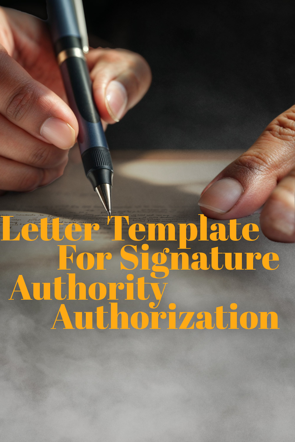 Letter Template For Signature Authority Authorization