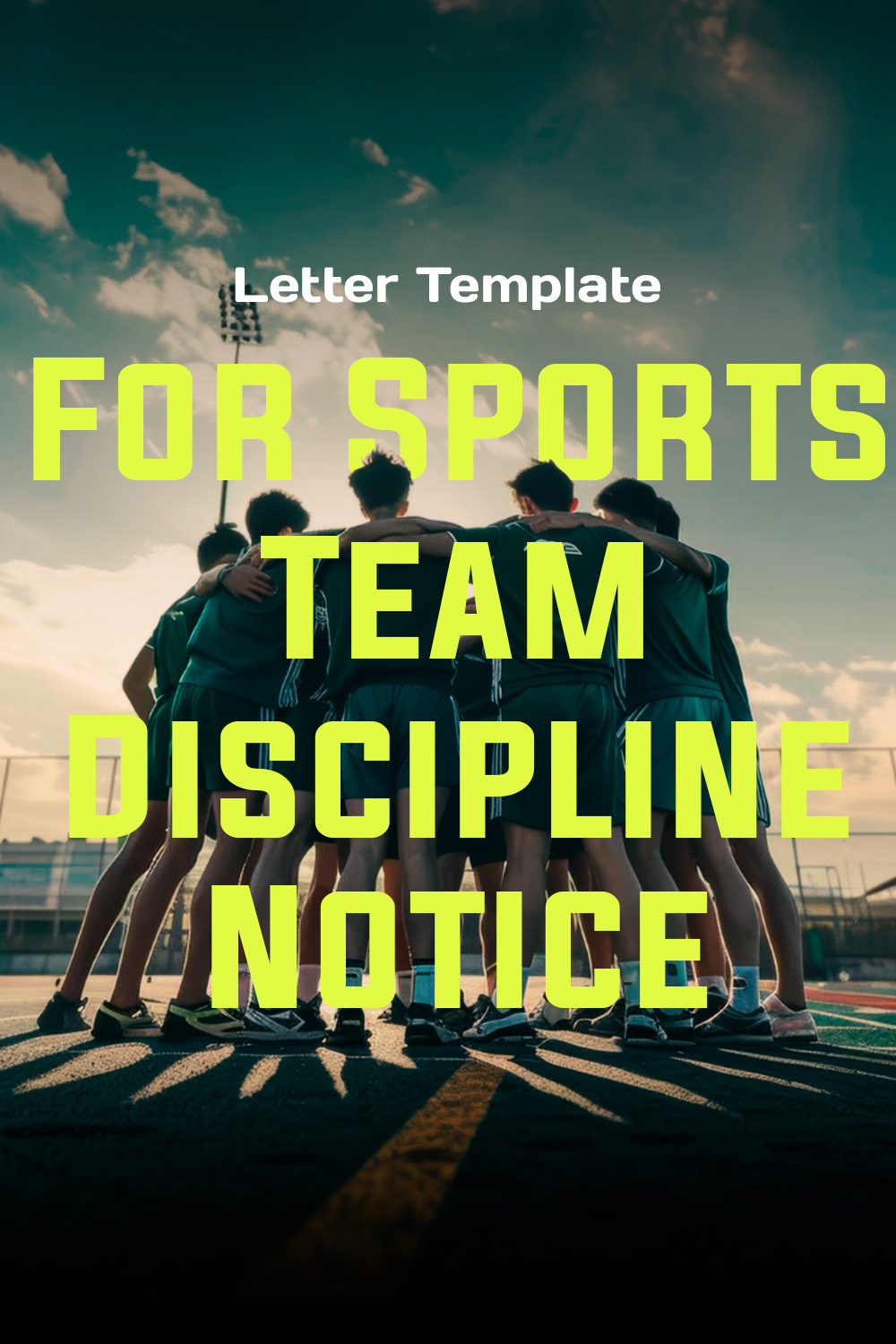 Letter Template For Sports Team Discipline Notice