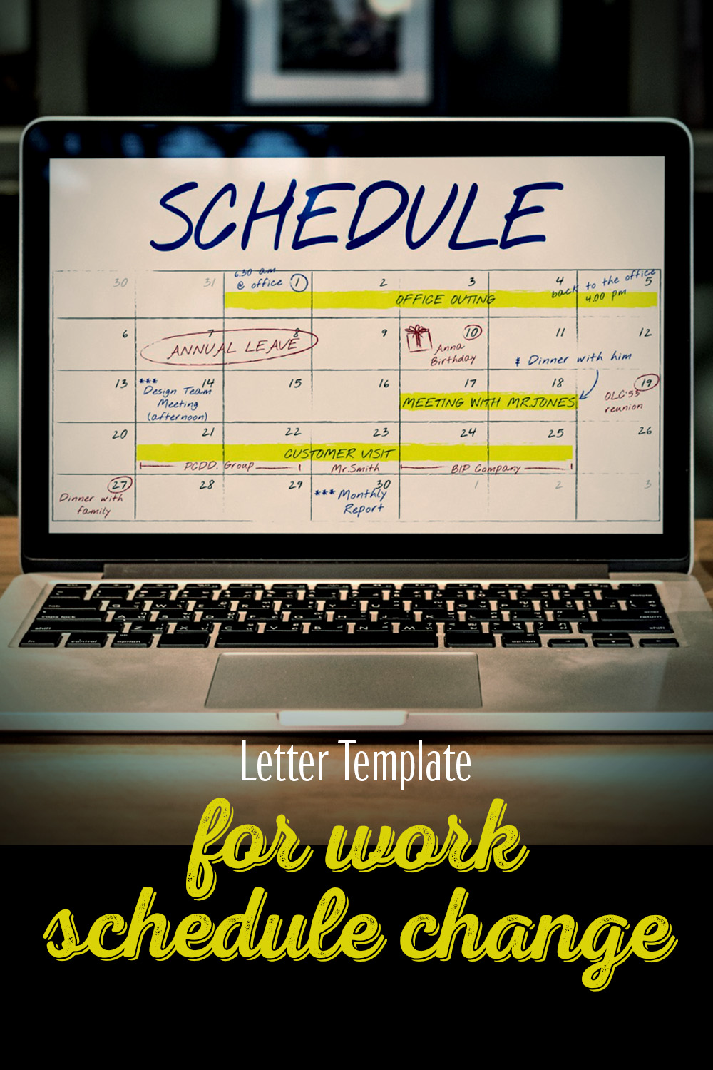 Letter Template For Work Schedule Change