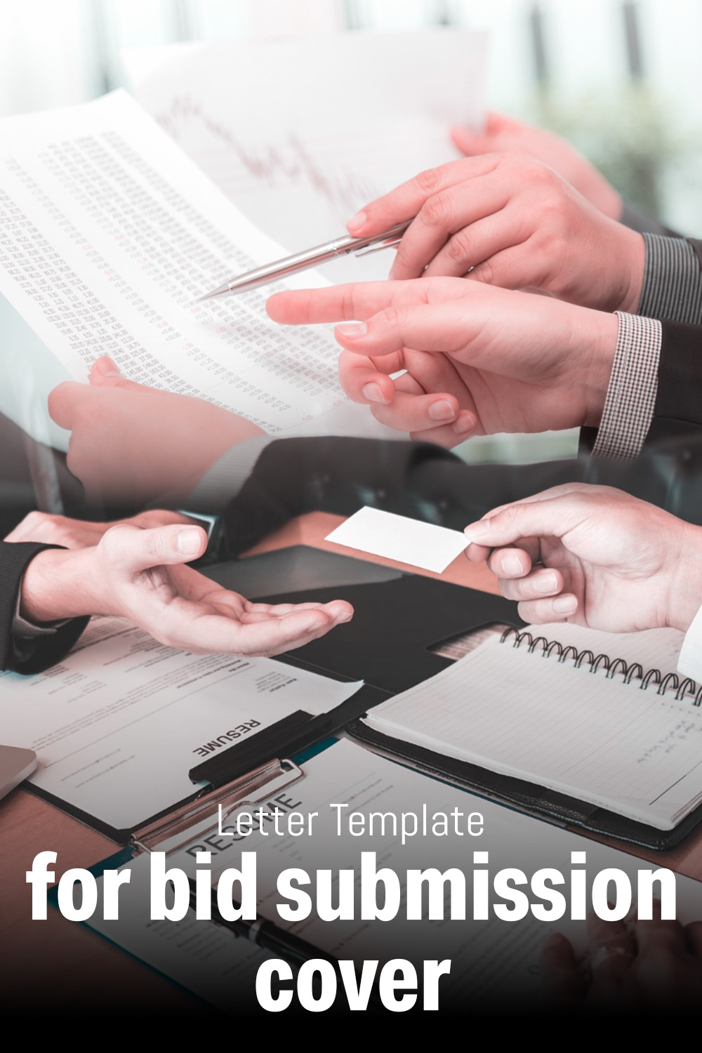 Letter Template For Bid Submission Cover