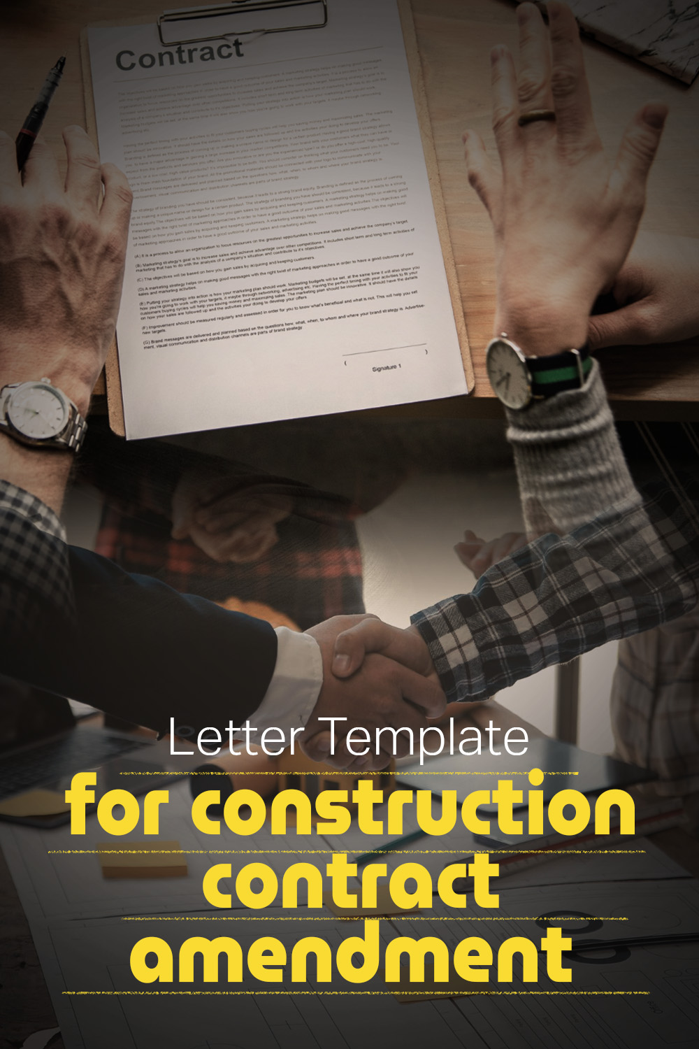 Letter Template For Construction Contract Amendment