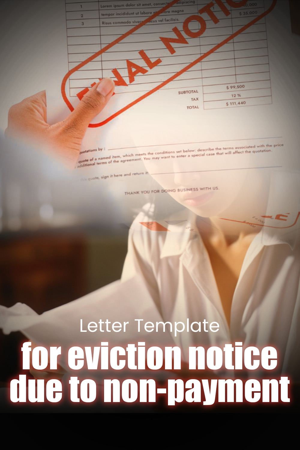 Letter Template For Eviction Notice Due To Non-Payment