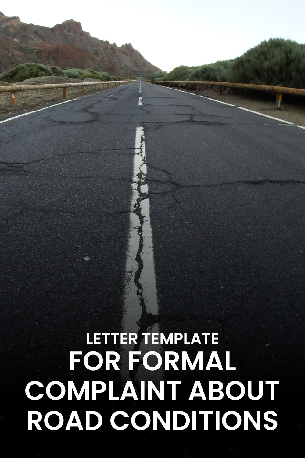 Letter Template For Formal Complaint About Road Conditions