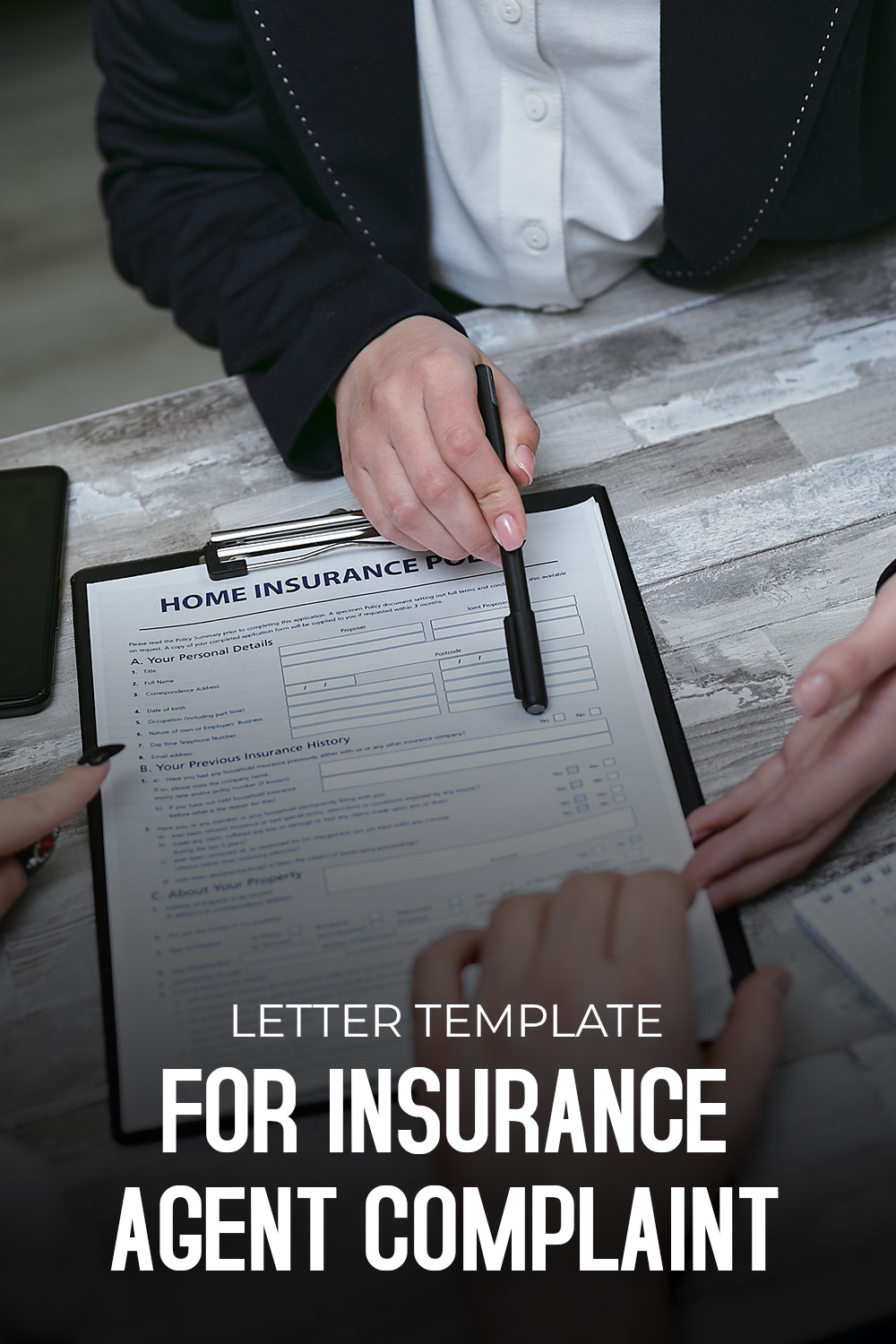 Letter Template For Insurance Agent Complaint
