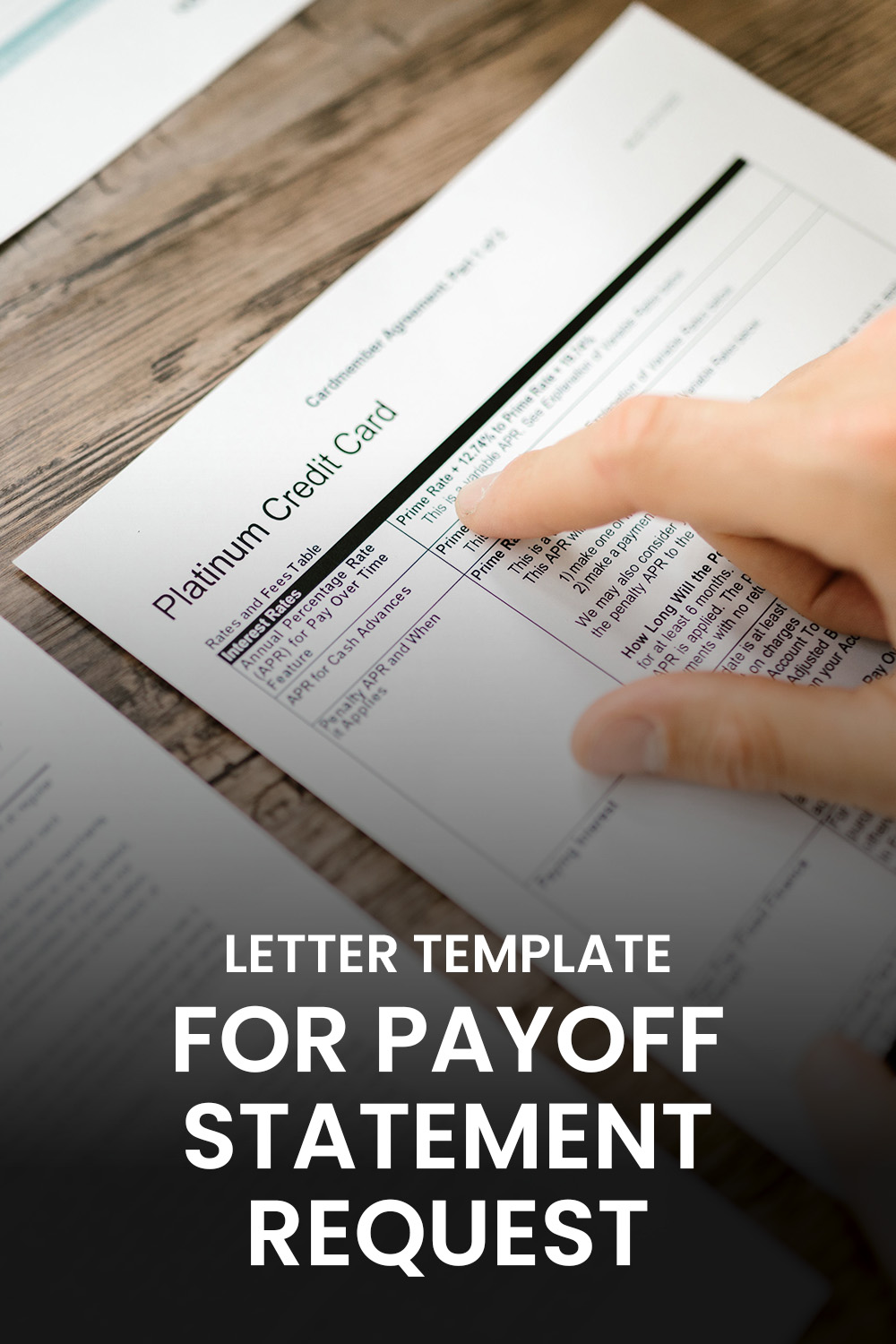 Letter Template For Payoff Statement Request