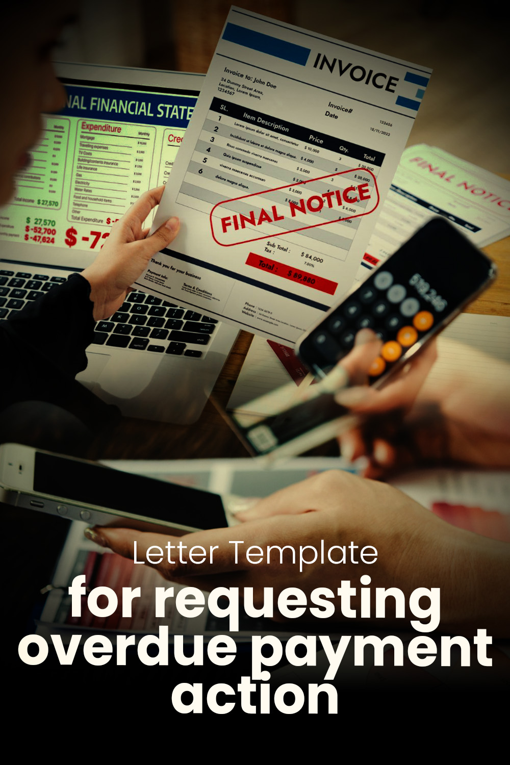 Letter Template For Requesting Overdue Payment Action.
