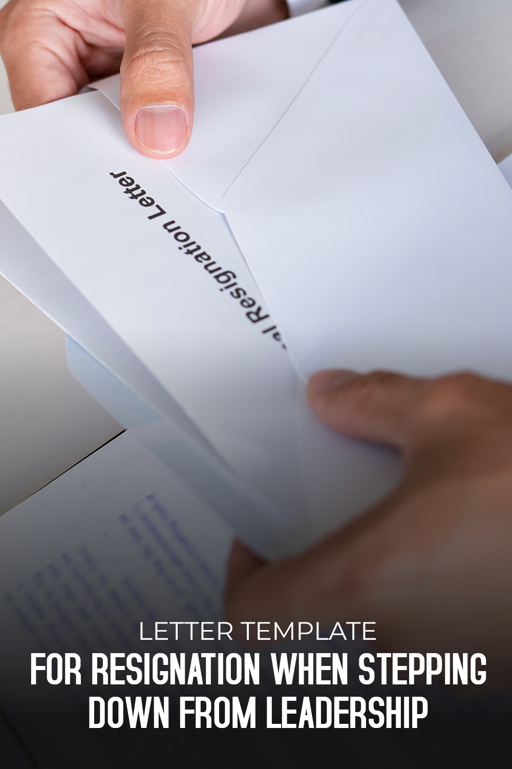 Letter Template For Resignation When Stepping Down From Leadership