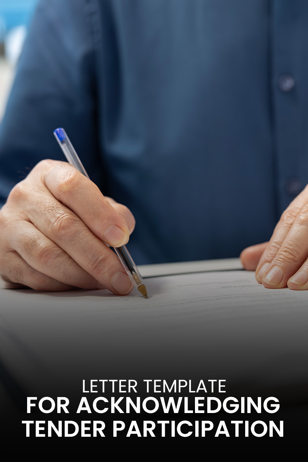 Letter Template For Acknowledging Tender Participation