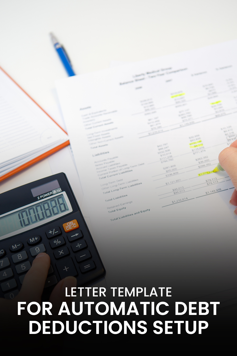 Letter Template For Automatic Debt Deductions Setup