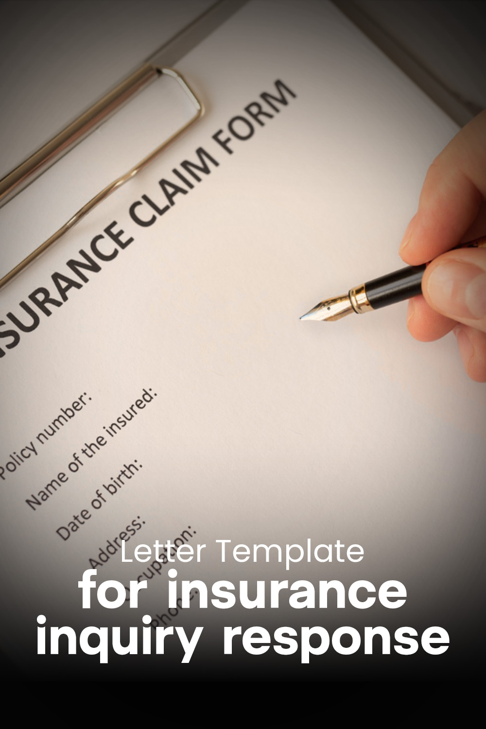 Letter Template For Insurance Inquiry Response