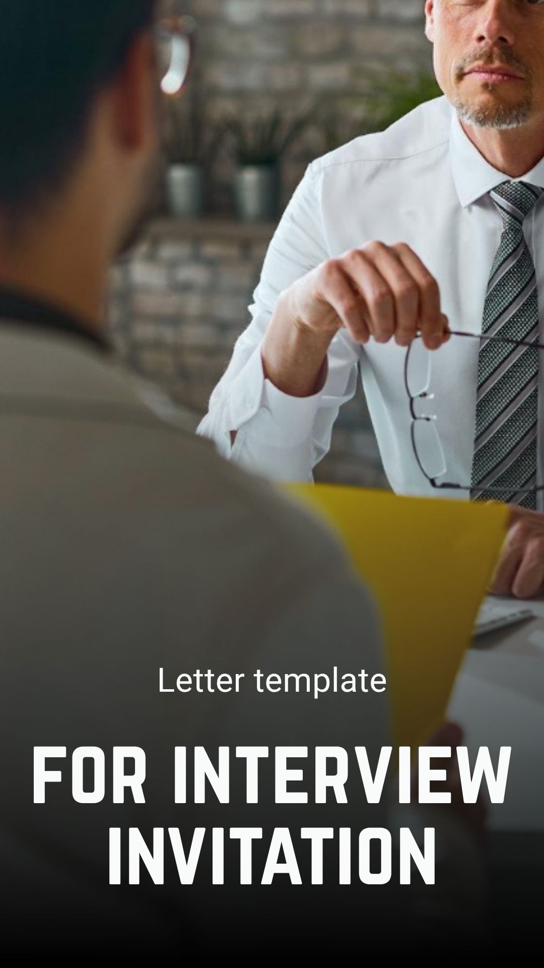 Letter Template For Interview Invitation